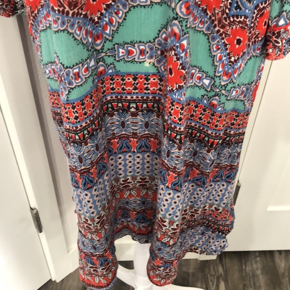 Democracy| Dress| Women’s| Size 1X|. Multicolor, green, orange, blue Bohemian - Picture 14 of 16